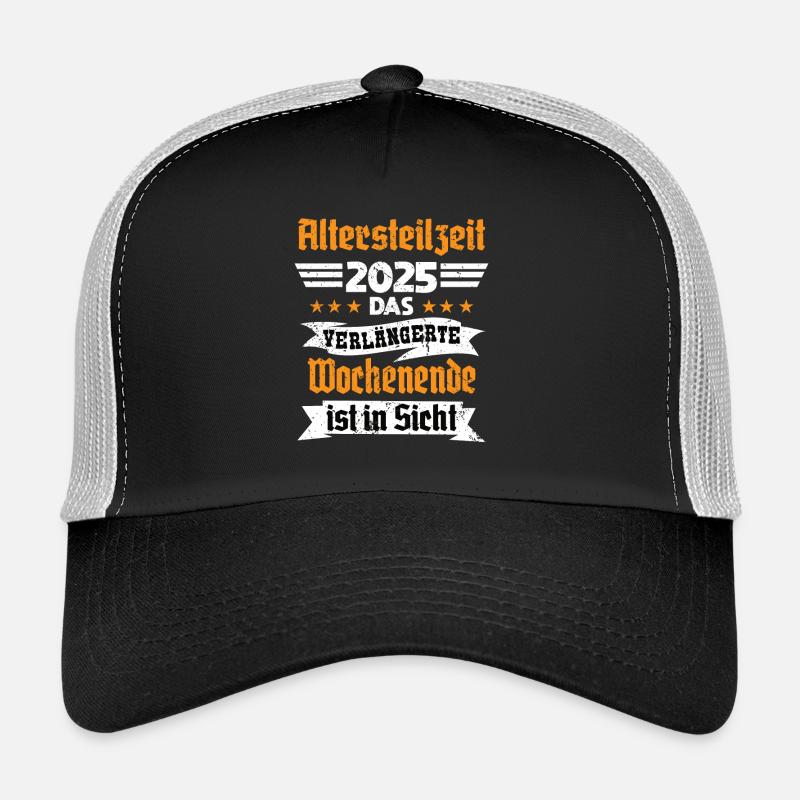 Altersteilzeit 2025 Lustiges Ruhestand - Trucker Cap - Schwarz/Steingrau