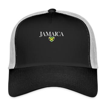 Jamaïque Jamaïque Drapeau jamaïcain - Casquette trucker  - noir/gris pierre - Devant