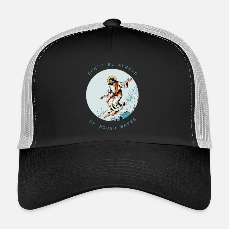 Surfing Jesus - Trucker Cap - black/stone grey