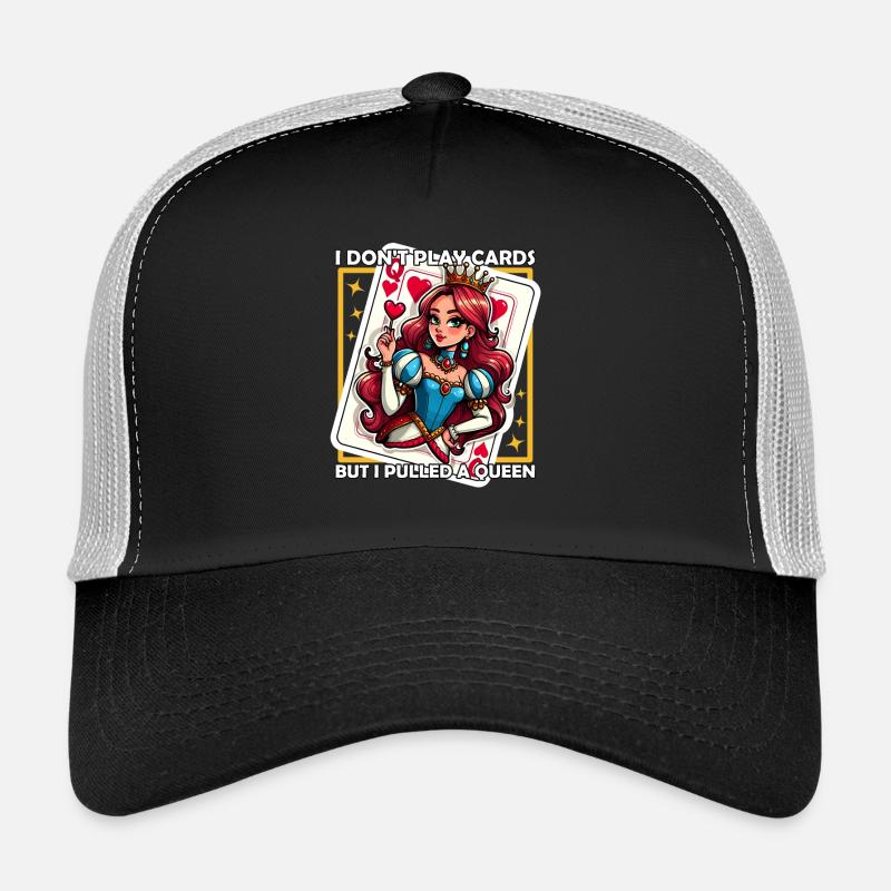 ICH SPIELE KEINE KARTEN, ABER ICH HABE EINE DAME GEZOGEN - Trucker Cap - Schwarz/Steingrau