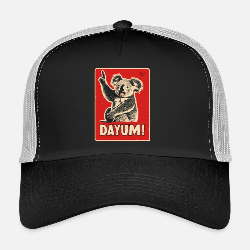 Koala lève le doigt et dit : Merde ! Casquette trucker 