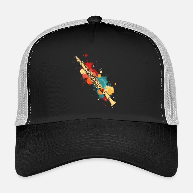 Flöte Farbklecks - Trucker Cap - Schwarz/Steingrau
