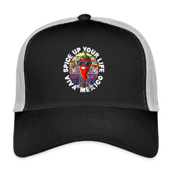 PEPPEN SIE IHR LEBEN AUF VIVA MEXICO - Trucker Cap - Schwarz/Steingrau - Vorne