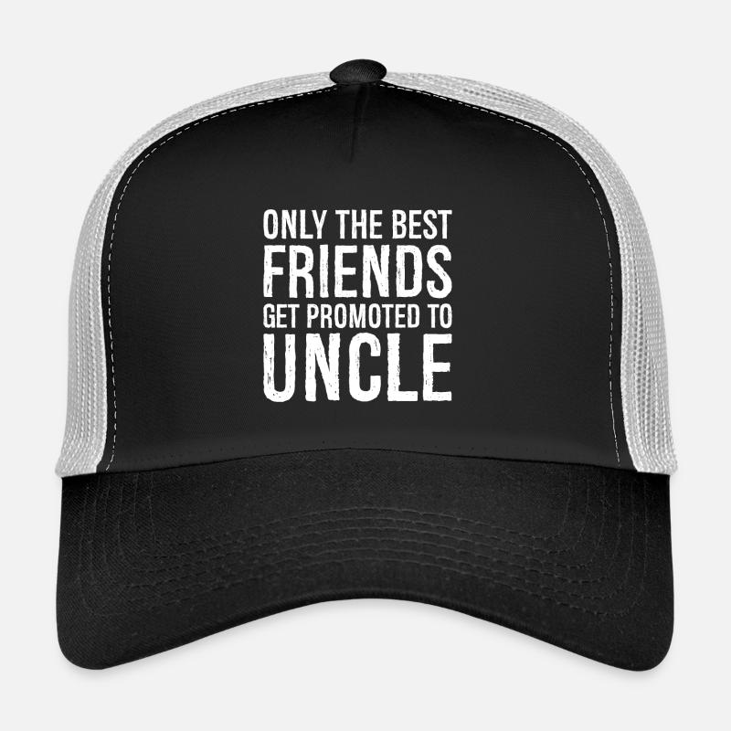 only the best friends get promoted Uncle - Trucker Cap - Schwarz/Steingrau