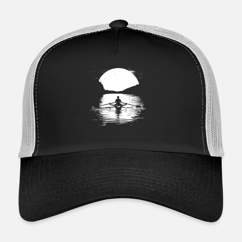 Graphismes d’aviron - Casquette trucker  - noir/gris pierre