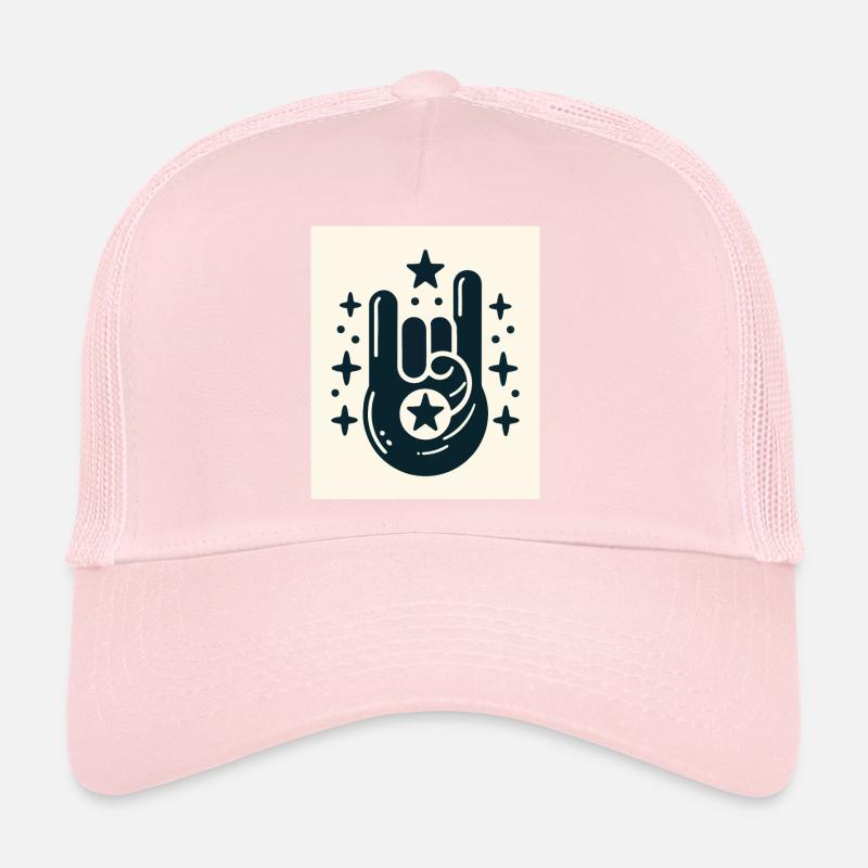 Rock On Hand-Geste mit den Stars Trucker Cap