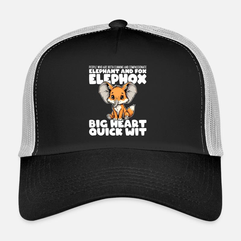 BIG HEART QUICK WIT - ELEPHANT AND FOX - ELEPHOX Trucker Cap