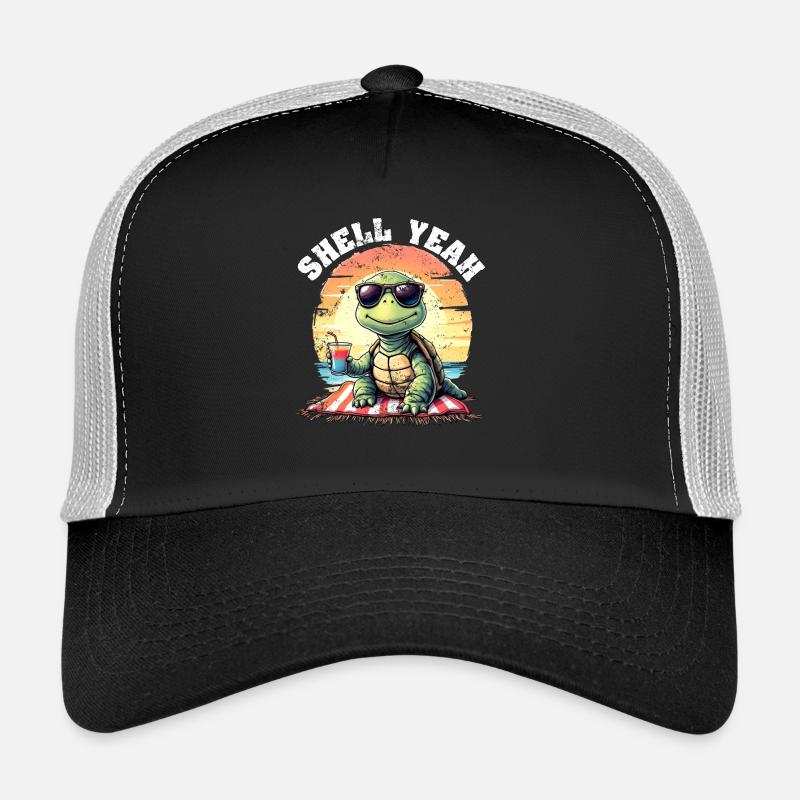 SHELL YEAH! - Trucker Cap - black/stone grey