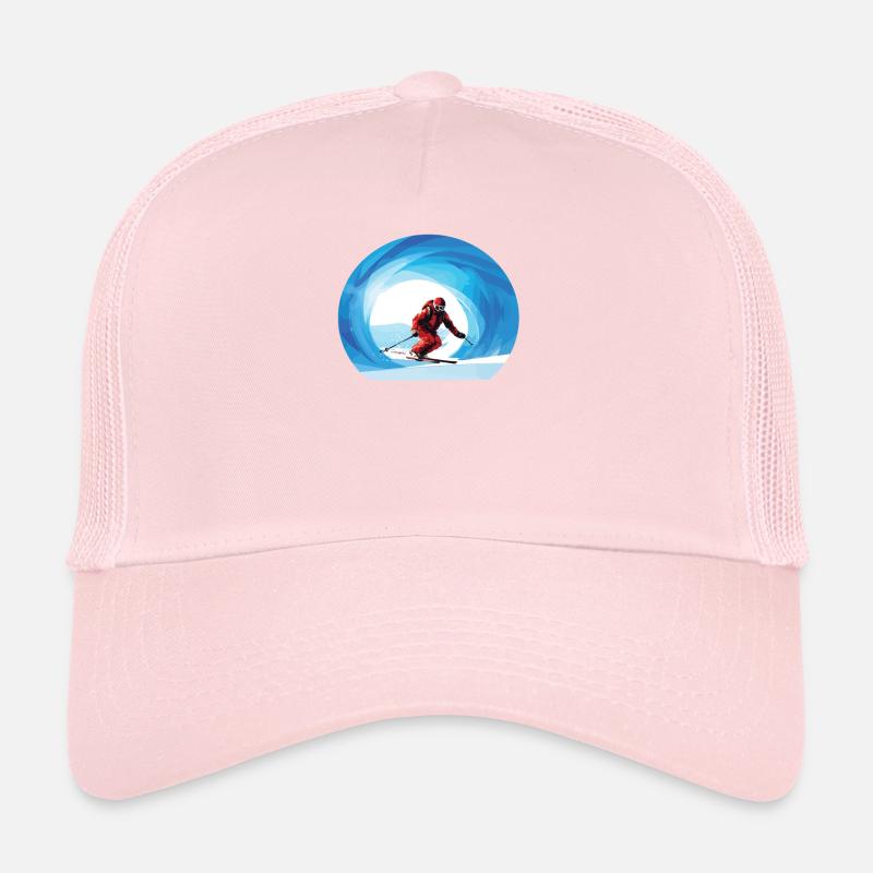 Aventure de ski dans la neige Casquette trucker 