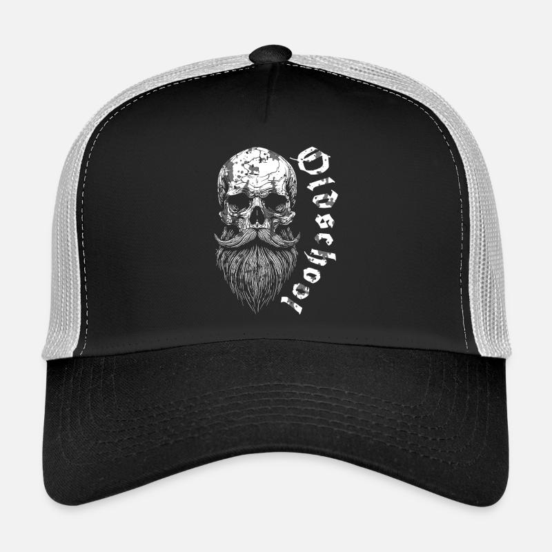 Crâne barbu à l’ancienne Casquette trucker 