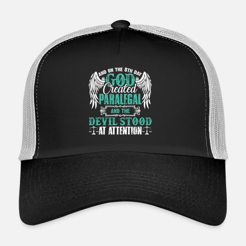 Paralegal God Created Paralegal Trucker Cap