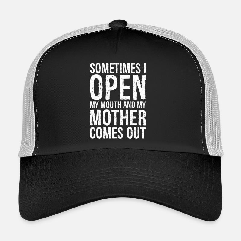 sometimes I open my mouth - Trucker Cap - Schwarz/Steingrau
