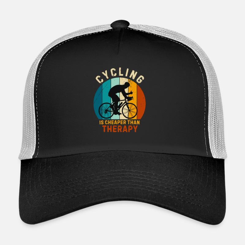 Le cyclisme est moins cher que Therapy.Maillot de cyclisme Casquette trucker 