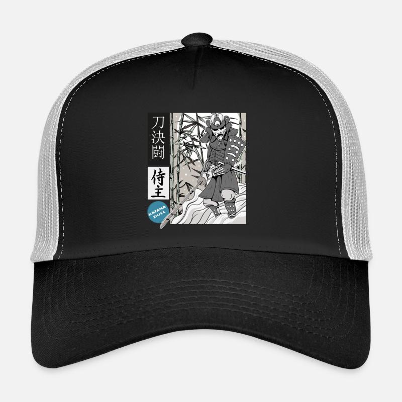 Samurai katana masterful swordsman - Trucker Cap - black/stone grey