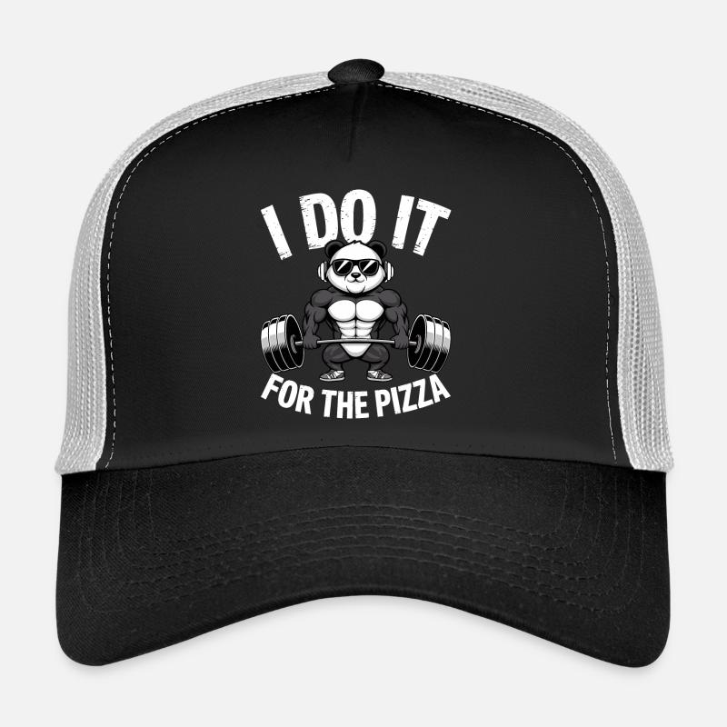 Je le fais pour le bodybuilder Pizza Barbell Casquette trucker 