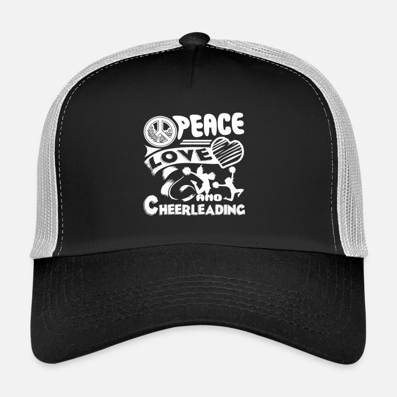 Cheerleading Peace Love Cheerleading Trucker Cap