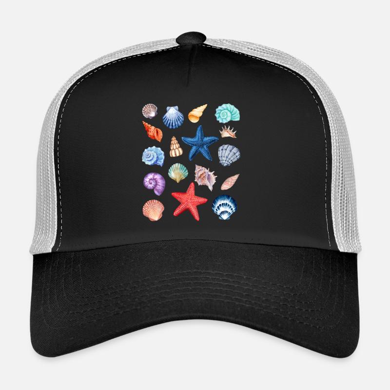 Shell Collection.Coquillages colorés des vacances d’été Casquette trucker 