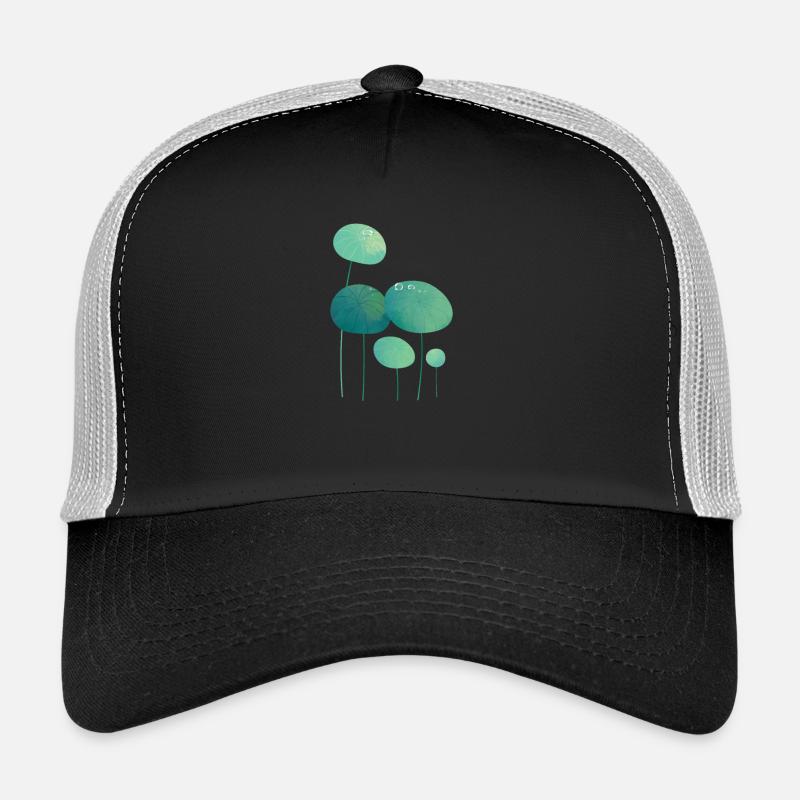 Blätter mit Tautropfen Feuilles avec gouttes de rosée Casquette trucker 