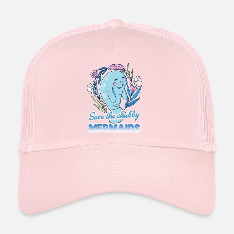 Manatee Save Chubby Mermaids Trucker Cap