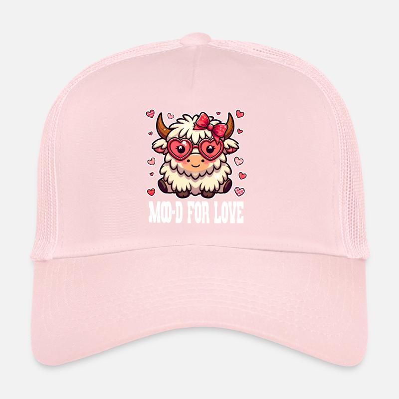 Moo-d for Love - Douce vache de la Saint-Valentin Casquette trucker 