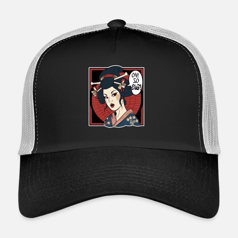 Japanese geisha thinks: "It's so big" - Trucker Cap - black/stone grey