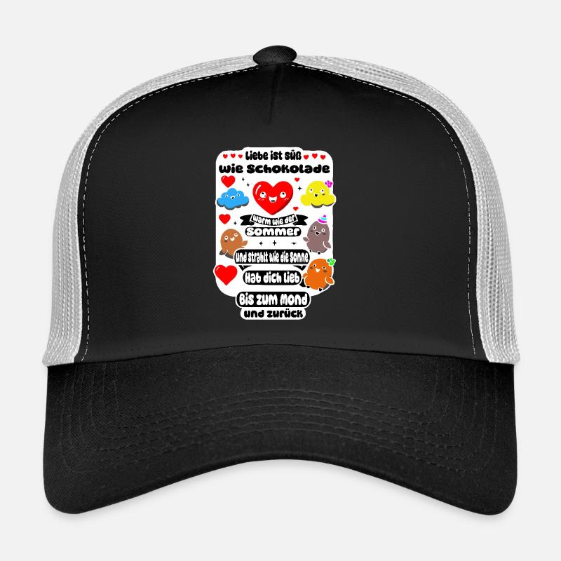 L’amour est doux comme du chocolat – Heartfelt Design Casquette trucker 