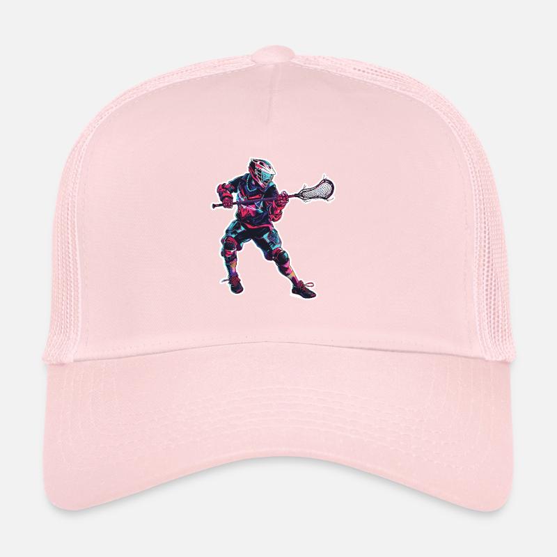 Lacrosse Player Graphics Trucker Cap