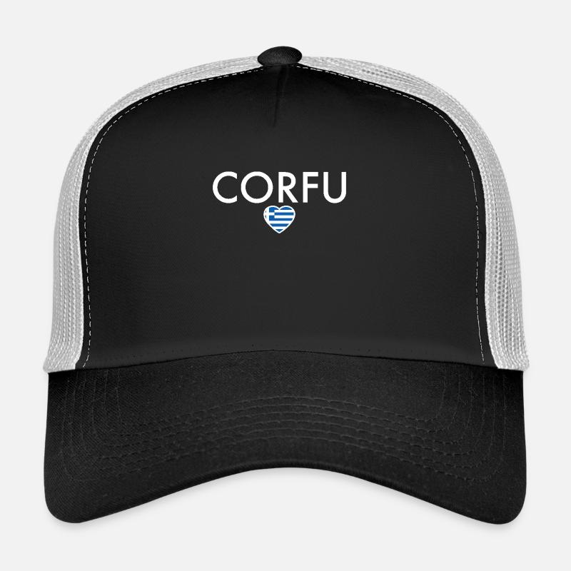 Corfou Grèce Drapeau grec Grec - Casquette trucker  - noir/gris pierre