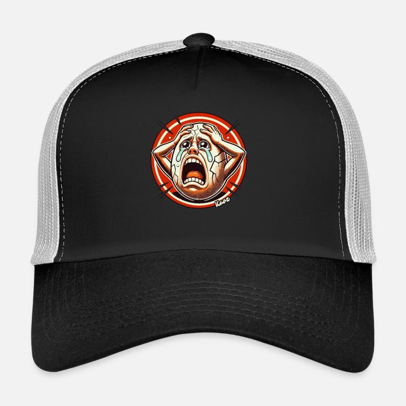 Der verzweifelte, hadernde Eierkopf - Trucker Cap - Schwarz/Steingrau