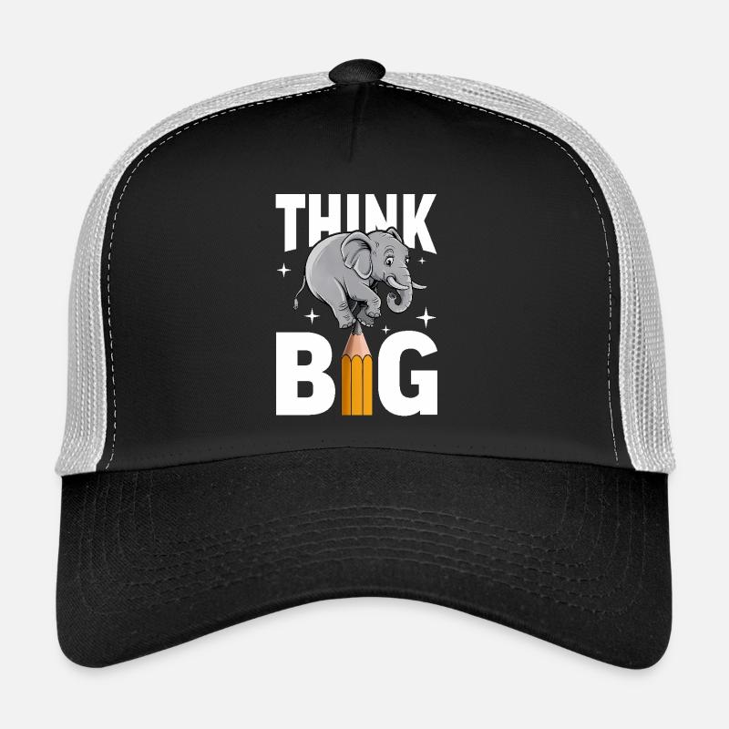 Think Big Elephant Penseurs, rêveurs et visionnaires Casquette trucker 