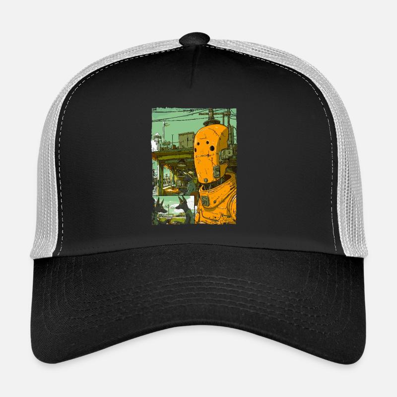 Dessin animé d’une dystopie de science-fiction avec un robot Casquette trucker 
