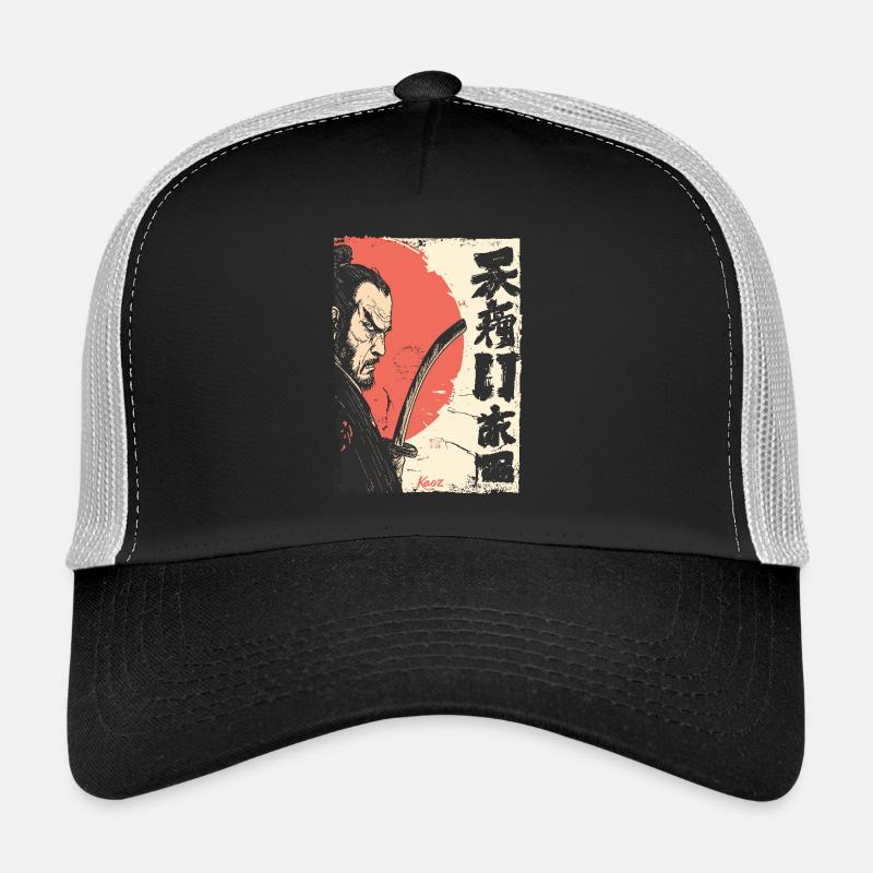 Japanese Red Sun Samurai Trucker Cap