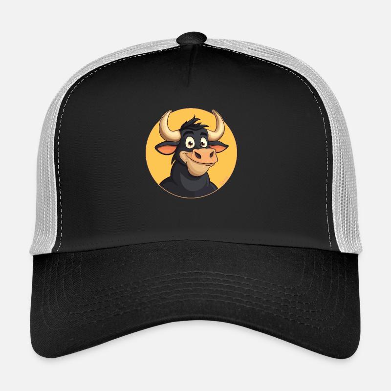 Drôle de dessin animé vache taureau Casquette trucker 