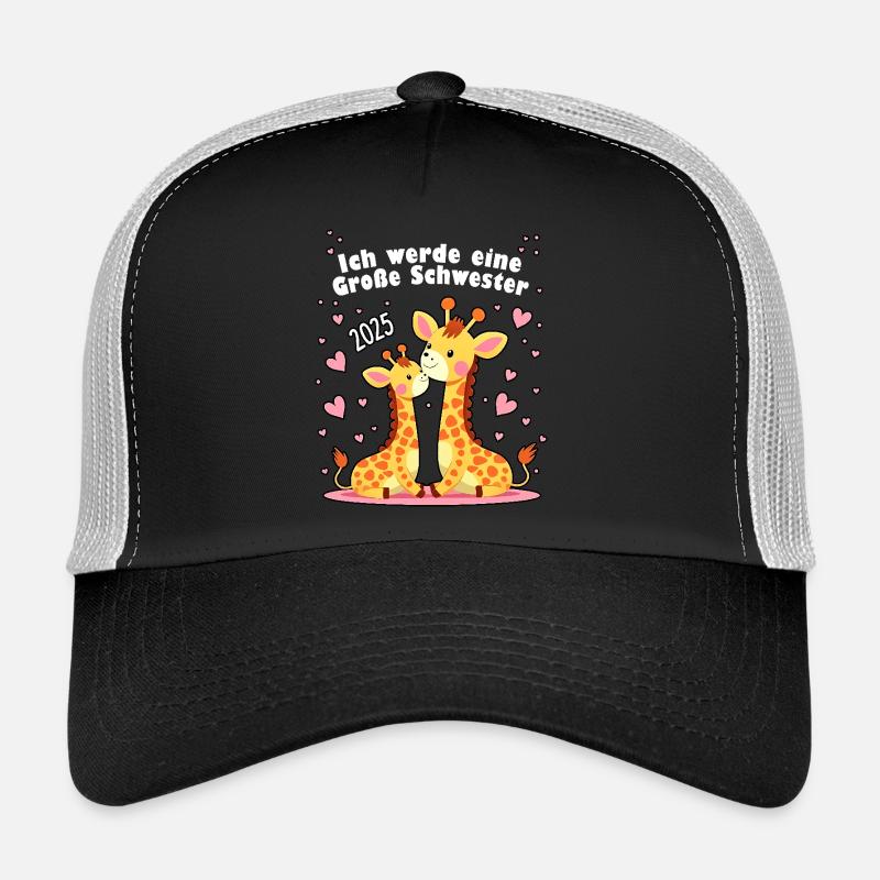 Ich werde große Schwester 2025 - Trucker Cap - Schwarz/Steingrau