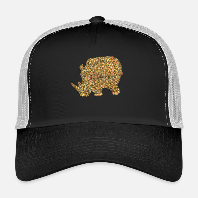 Rhinoceros Geometric Trucker Cap