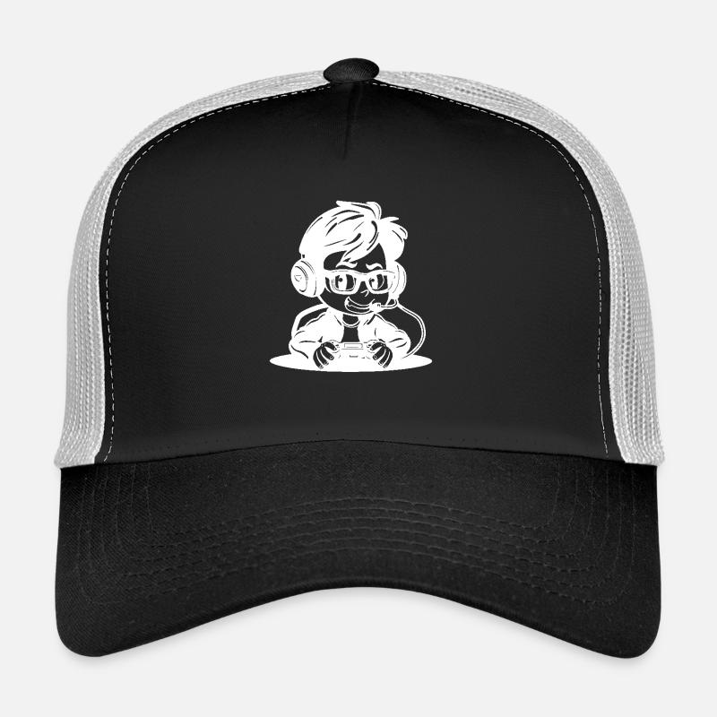 Video Game Lover Sketch Trucker Cap