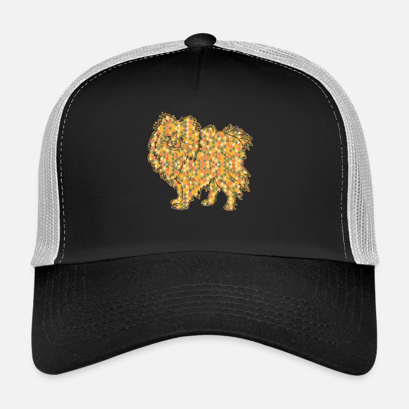 Pomeranian Geometric Tee Trucker Cap