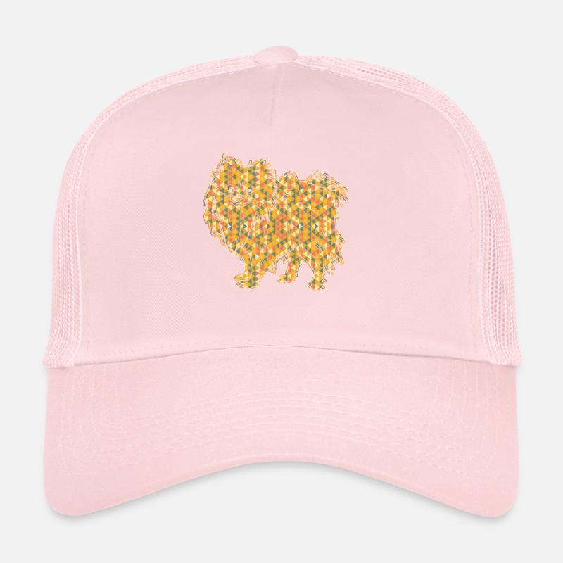 Pomeranian Geometric Tee Trucker Cap
