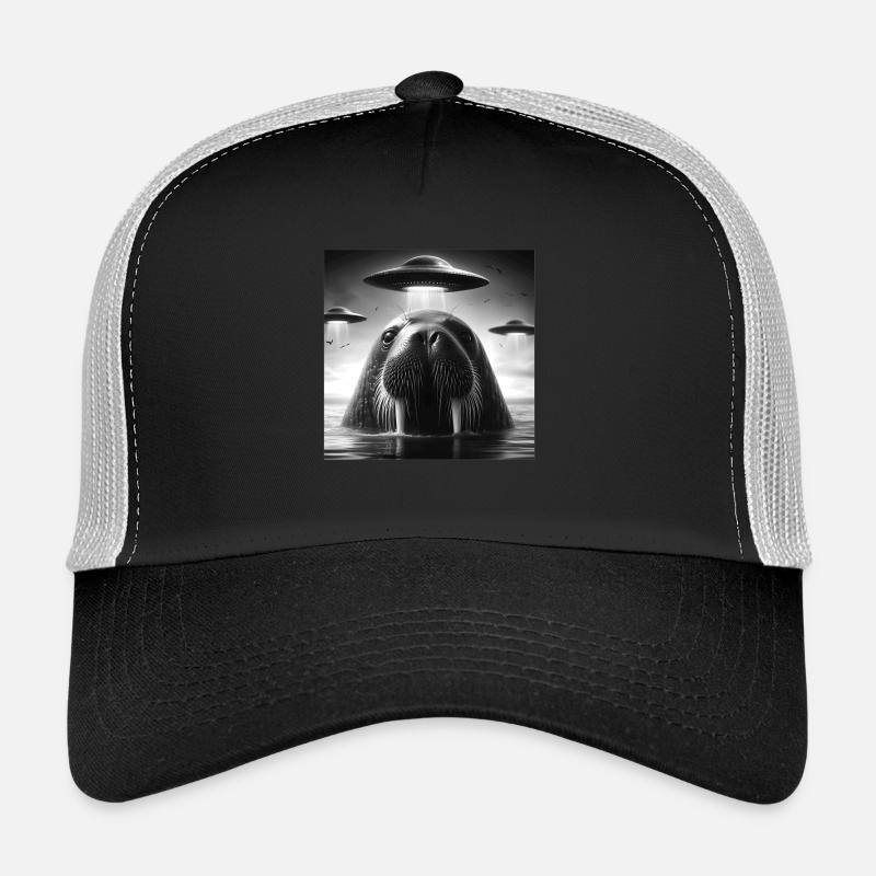 Morse Lion de mer Selfie graphique drôle avec OVNI Wei Casquette trucker 