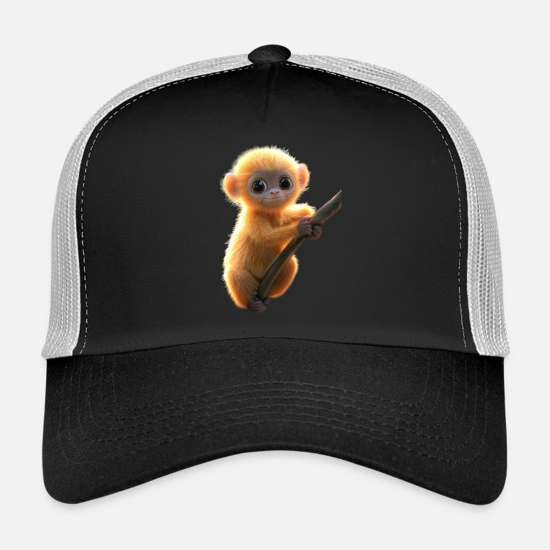 Gibbon Affe Weißhandgibbon Monkey Süße Lar Gibbons Trucker Cap