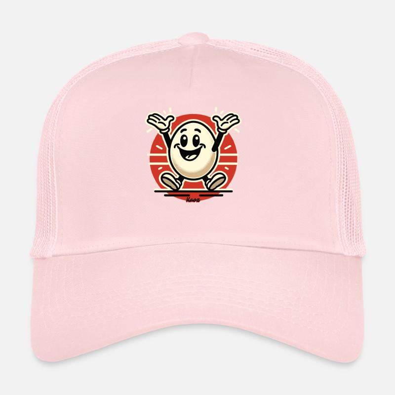 Cheerful retro cartoon egg Trucker Cap