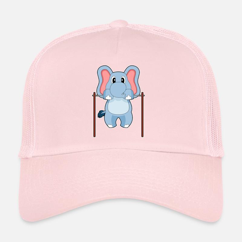 Eléphant Bodybuilder Tractions Musculation Casquette trucker 