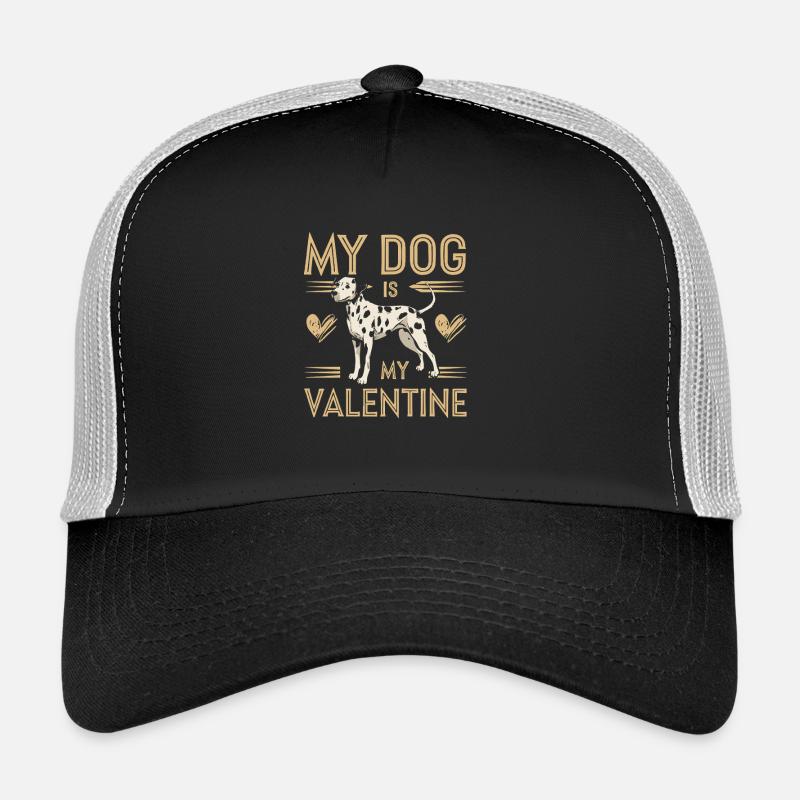 Mon chien est mon Valentin | Dalmatien Saint-Valentin Casquette trucker 