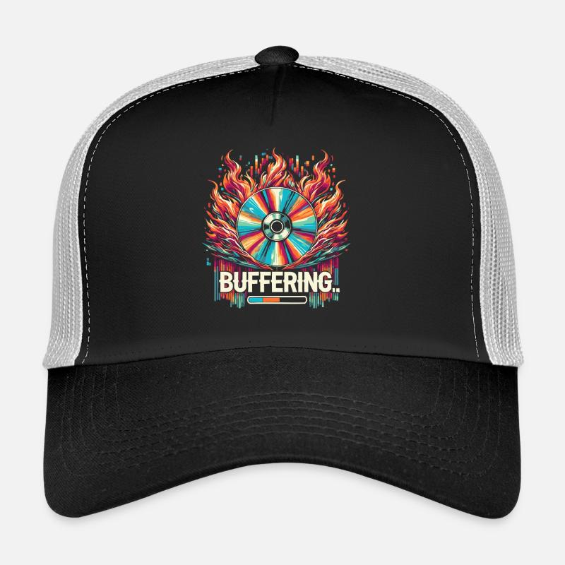 Pufferung - Flamingo CD Retro Nostalgisches Design Trucker Cap