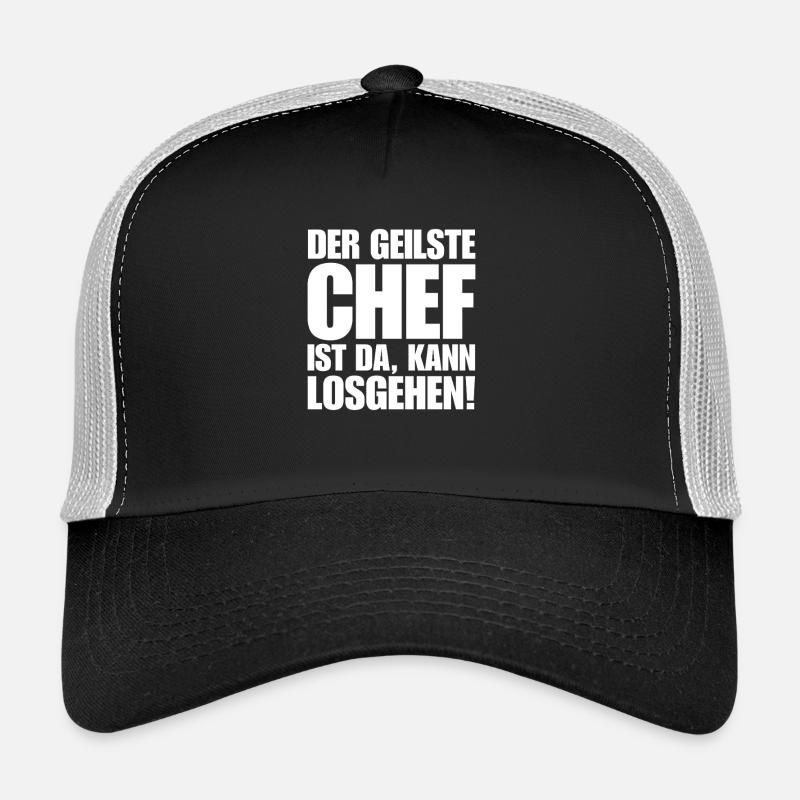 Lustiger Chef spruch der geilste chef ist da Trucker Cap