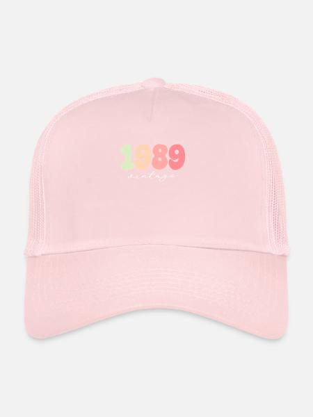 Année de naissance 1989 - Casquette trucker  - rose pâle - Devant