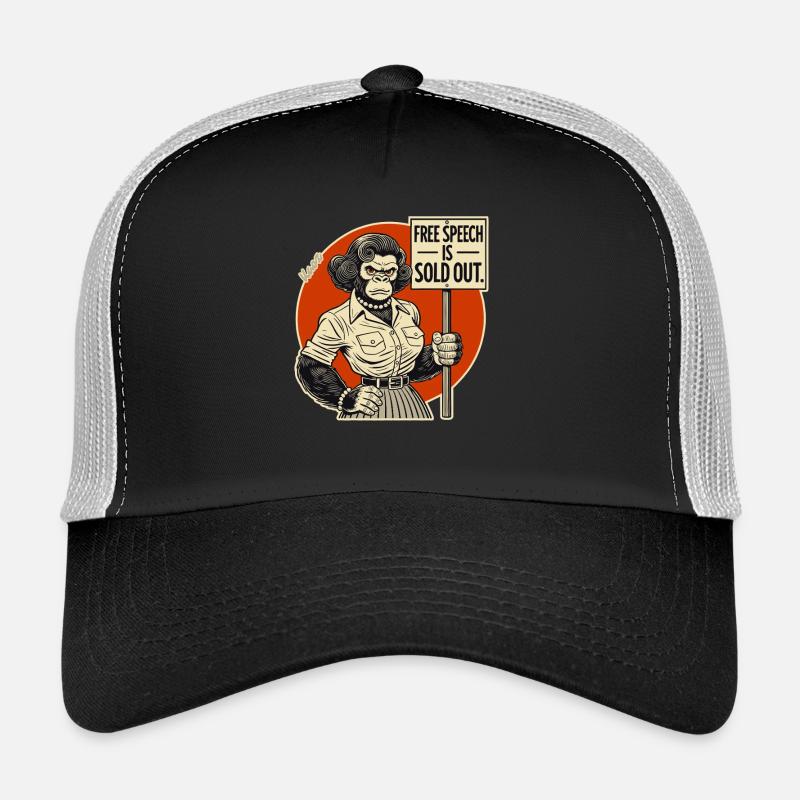 Gorille avec un bouclier : la liberté d’expression vendue Casquette trucker 