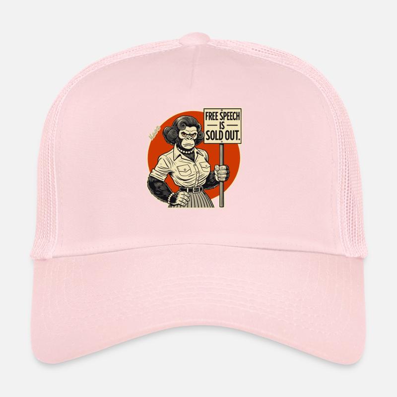 Gorilla with a shield: Freedom of expression sold out Trucker Cap