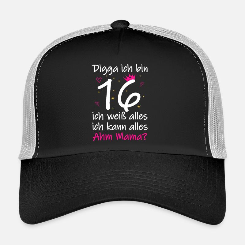 16. Geburtstag Junge Mädchen 16. Geburtstag Digga Ich bin 16 Trucker Cap