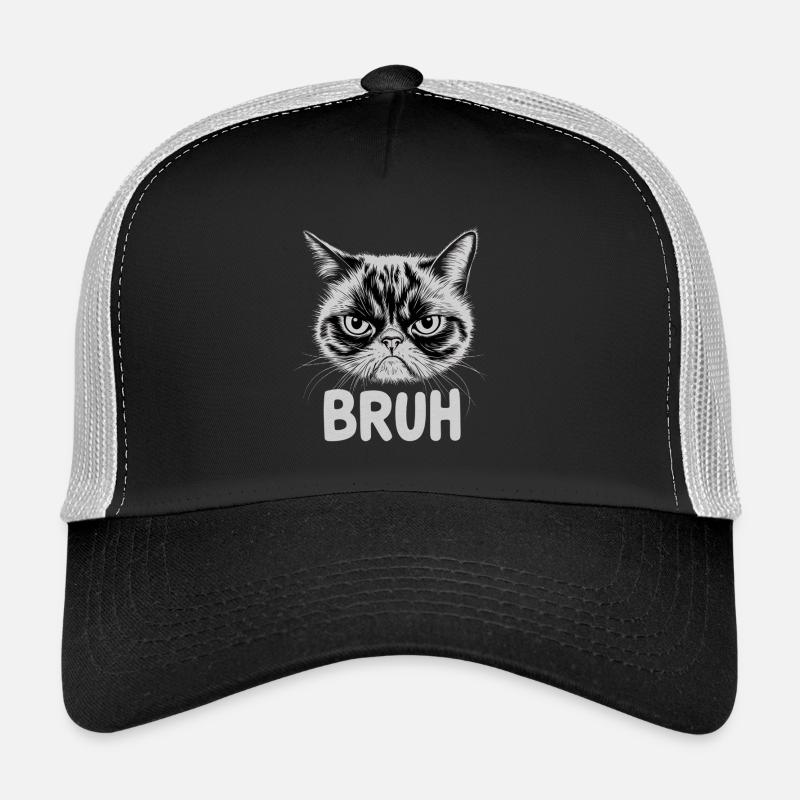 Cat says "Bruh" Trucker Cap